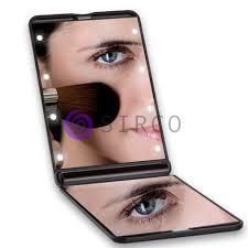 Карманное зеркало подсветкой Make-Up Mirror 8 LED Белое подарочное косметическое зеркальце для макияжа 07k04p011v1 фото
