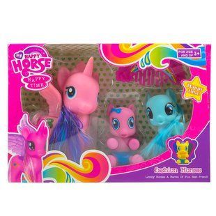 Детский подарочный набор игрушек единороги с расческой в комплекте &laquo;My happy horse&raquo; L-A22 3+ (AHMD) 03k09p169v1 фото