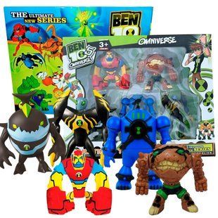 Детские игрушечные коллекционные светящиеся фигурки G16003/0844А-8 BEN10 5 серии - Краб+Энергия+Блокс+Звезда+Ител (NI) 03k26p001v2 фото