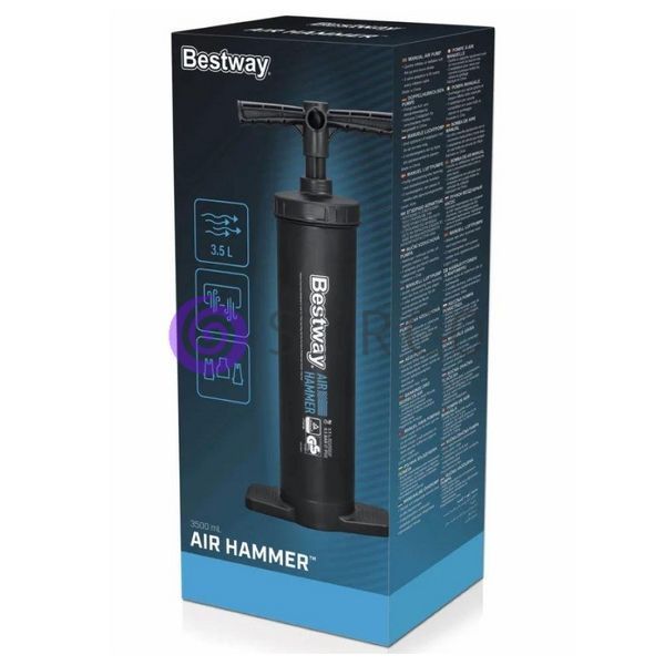 Ручний насос для надувних виробів BestWay 62030 48 см об'єм 3,5 л (LM) 02k12p276v2 фото