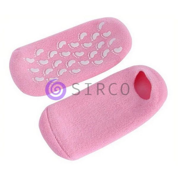 Зволожуючі гелеві шкарпетки для домашнього догляду SPA Gel Socks Рожеві 07k02p003 фото