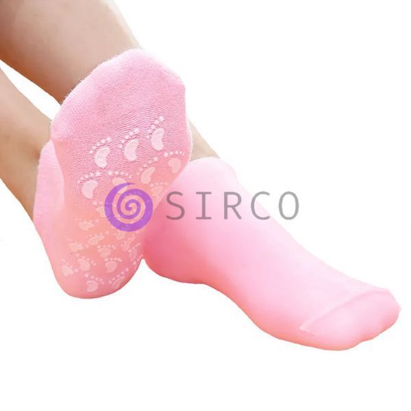 Зволожуючі гелеві шкарпетки для домашнього догляду SPA Gel Socks Рожеві 07k02p003 фото
