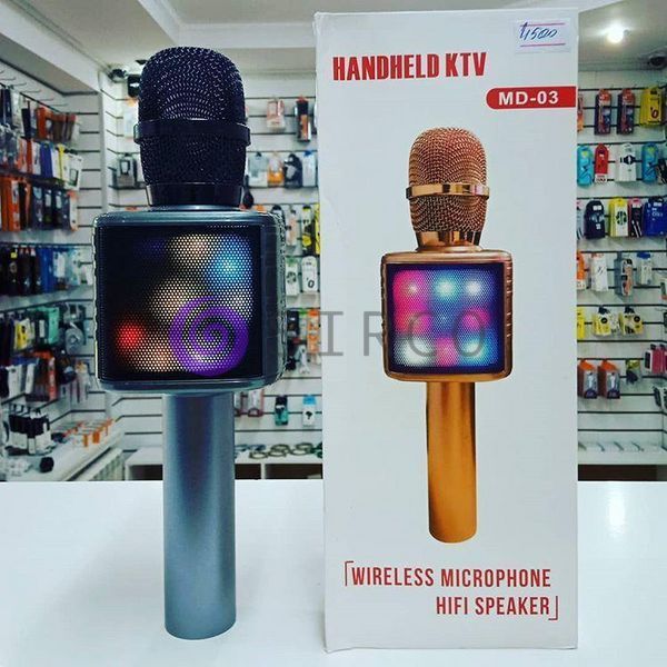 Микрофон караоке MD-03 LED микрофон с караоке и светомузыкой 11k03p153 фото
