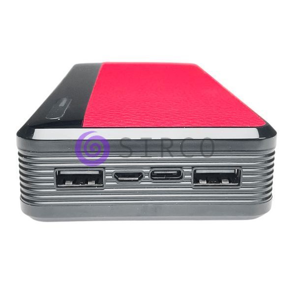 Портативное зарядное устройство-повербанк micro-usb, type-c, usb-a УМБ Power Bank 20000 mAh Красный 11k12p302v1 фото
