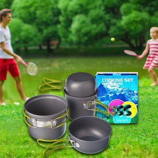 Набор алюминиевой посуды для пикника Cooking Set DS-201 (МА76) 02k03p035 фото
