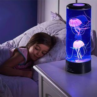 Декоративный настольный ночник со светодиодными медузами LED Jellyfish Mood Lamp 01k09p172 фото