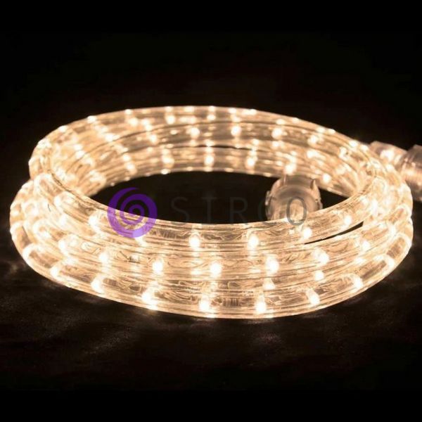 Новогодняя уличная гирлянда Xmas Rope Light Дюралайт шланг Теплый (50 метров) 12k01p007v3 фото