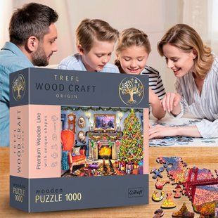 Набор фигурных пазлов из дерева (1000 элм.) - "Новогодний уют" 20171/ Trefl (SB) 03k19p363 фото