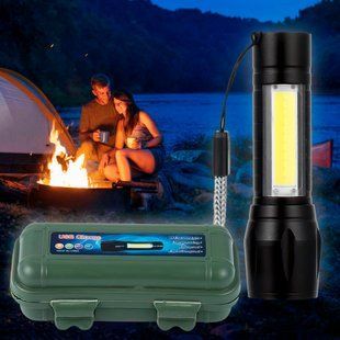 Ручной перезаряжаемый светодиодный фонарик в кейсе MX511S-COB Usb Charge (АМ-13) 02k03p032 фото