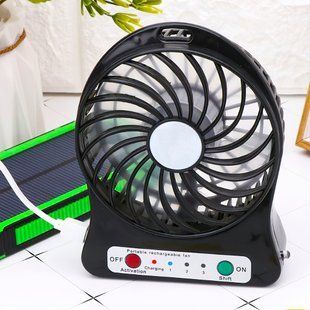 Портативный настольный мини-вентилятор со съемным аккумулятором Portable Fan Mini Черный 01k07p015v4 фото
