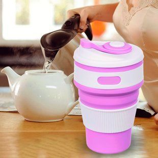 Силиконовый стакан складной Silicon Magic Cup Фиолетовый 02k03p014v4 фото