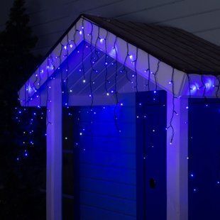 Новогодняя гирлянда Бахрома 100 Led 3 м (черный провод, мульти) 12k01p137 фото