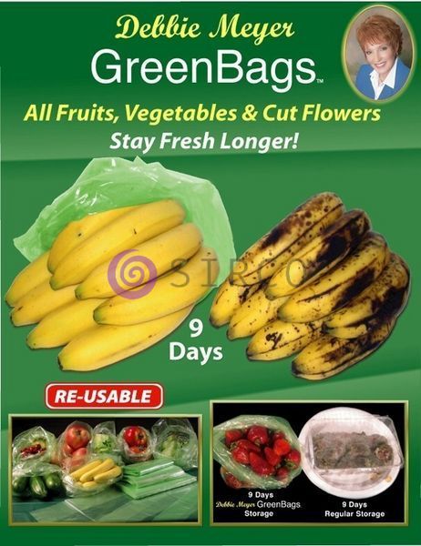 Харчові пакети для зберігання продуктів зелені та фруктів Green Bags (518) 10k02p027 фото