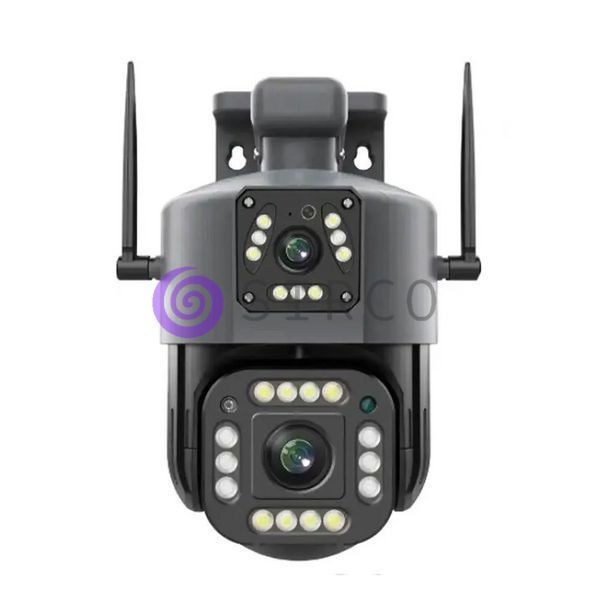 Поворотна вулична камера відеоспостереження з 2 об'єктивами V380/360 WiFi (YAB) 11k05p074 фото