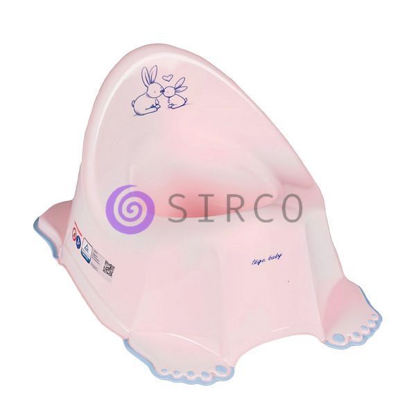 Горшок "Зайчики" прорезиненный (Светло-розовый) Tega Baby/KR-001-104/(SB) 03k20p033v1 фото