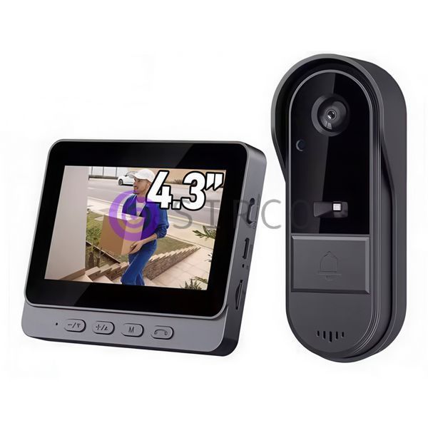 Бездротовий відеодомофон Wi-fi/Bluetooth з камерою і екраном Smart Home 4,3" (ARSH) 11k05p083 фото