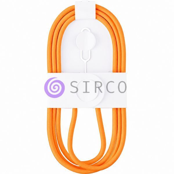 Кабель швидкої зарядки Type-C &ndash; Type-C 60W 1 м тканинний для iPhone Orange 26X-196, Помаранчевий (509/5084) 11k06p499v1 фото