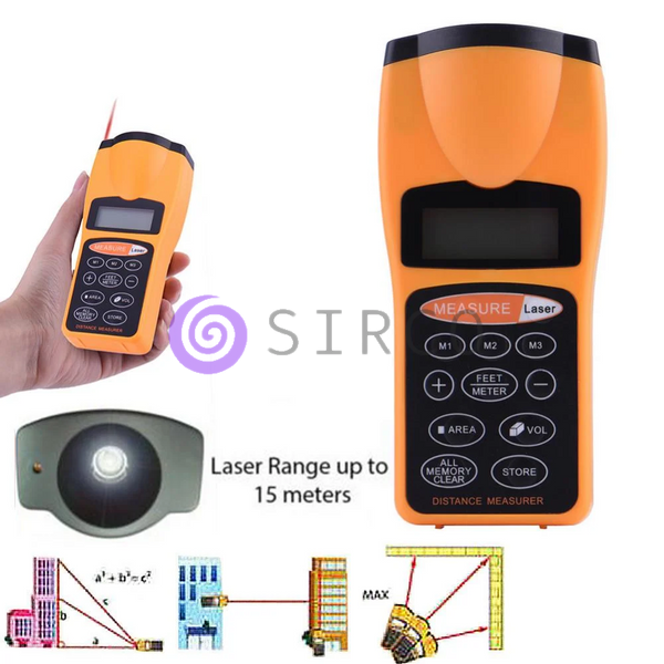 Ультразвуковий далекомір із лазерною указкою CAPITAL CP-3007 LCD (509/10105) 04k02p468 фото