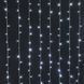 Декоративна LED гірлянда-штора прозорий провід 480 LED 220В 3х3 м Білий 12k01p152v2 фото 7