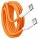 Кабель швидкої зарядки Type-C &ndash; Type-C 60W 1 м тканинний для iPhone Orange 26X-196, Помаранчевий (509/5084) 11k06p499v1 фото 7
