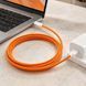 Кабель швидкої зарядки Type-C &ndash; Type-C 60W 1 м тканинний для iPhone Orange 26X-196, Помаранчевий (509/5084) 11k06p499v1 фото 9