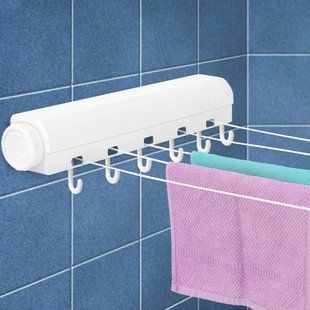 Витяжна настінна 3,75м сушарка 5 мотузок з гачками Multifunctional clothes hanger 01k01p109 фото