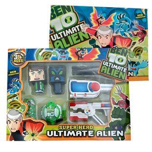 Игровой детский набор герои мультфильма G20421/SB191-6 БЕН10 2 фигурки + часы с дисками + 2 пистолета (NI) 03k26p027 фото
