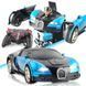 Машинка Трансформер Bugatti Robot Car Size 1:12 СИНЯЯ З ПУЛЬТОМ (212) 03k10p132 фото 1