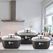 Набір квадратних каструль із гранітним покриттям Higher kitchen НК-302 Чорний (4389/1) 10k09p212v3 фото 1