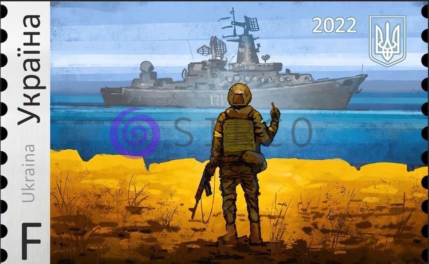 Вискозная патриотическая мужская антивоенная футболка с принтом марки "Русский военный корабль иди н***й" (р 50-52) Черная 08k04p009v1 фото