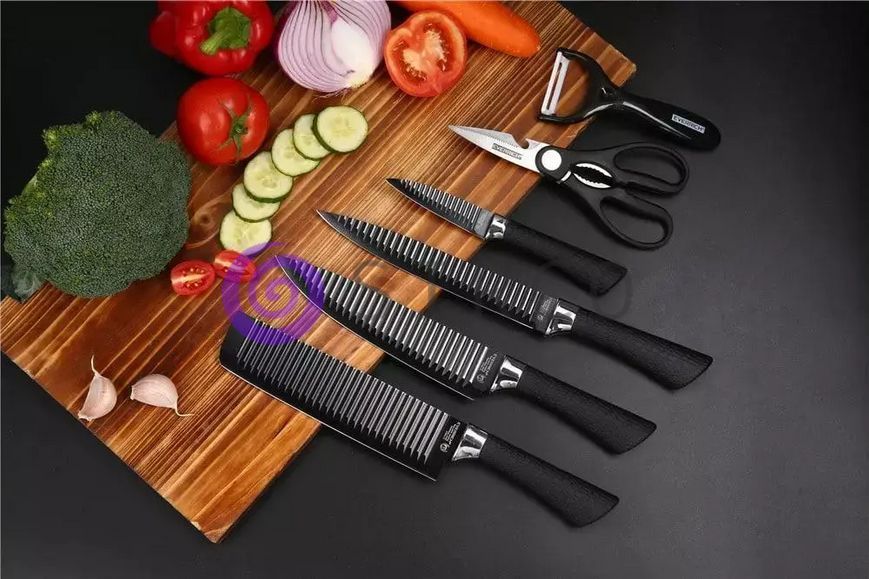 Набор кухонных керамических ножей с ножницами 6 в 1 Zepter ZP-008 10k03p003 фото
