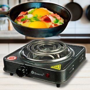Настольная электрическая спиральная плита с одной конфоркой Domotec MS 5801 (241) 10k01p029 фото