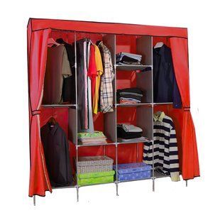 Складной тканевый шкаф для одежды Storage Wardrobe 88165 на 4 секции Красный (N-2) 01k04p167v3 фото