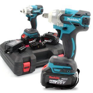 Професійний акумуляторний гайковерт Makita DWT301 з пластиковим кейсом з 2 змінними АКБ (36V, 6AH) 04k02p344 фото