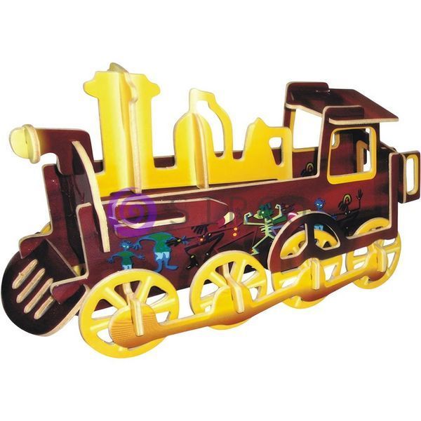 Набор для творчества PUZZLE 3D &laquo;Паровоз&raquo; РC005, сборная модель, 3 пластины (NI) 03k12p311 фото