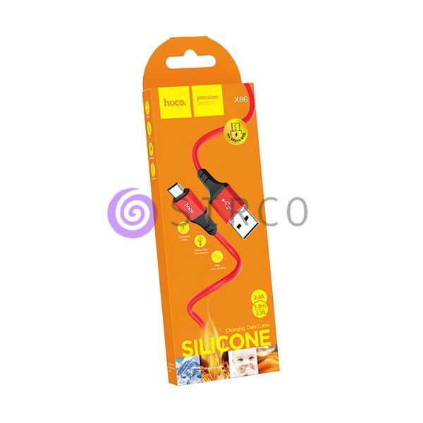 Кабель HOCO X86 micro-USB Красный/206 11k06p323v2 фото
