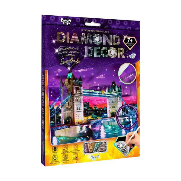 Набір для дитячої творчості "Діамантова картина" DIAMOND DECOR Тауерський міст (IGR24) 03k12p073 фото