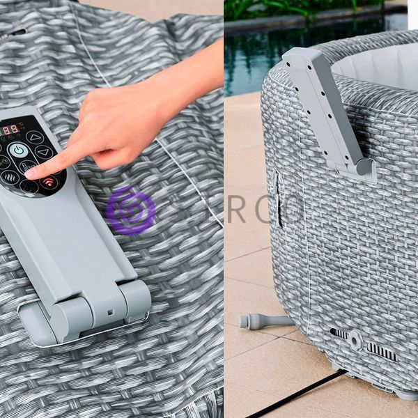 Надувное джакузи-СПА аэромассаж 6 мест, фильтр-насос Lay-Z-Spa Bali, Bestway 6001N, 196 х 71 см 980 л 02k12p300v5 фото