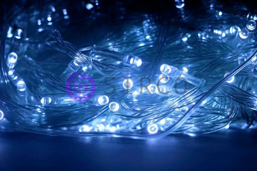 Новогодняя гирлянда прозрачный провод XMAS Белая нить 200 LED (15 метров) 12k01p003v2 фото