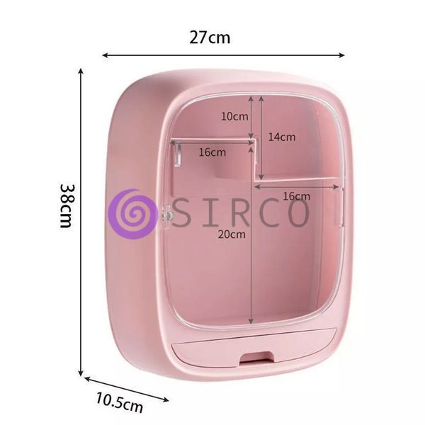 Настінний органайзер для зберігання косметики Wall-Mounted cosmetic case (325 x 270 x 110 мм) (237) 07k04p076 фото