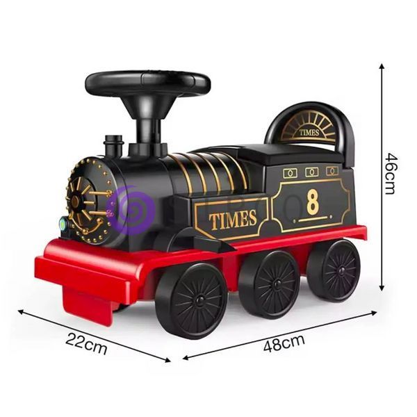 Дитяча іграшка електричний паровоз з залізною дорогою Retro Train Ride-On (AX) 03k24p080v1 фото