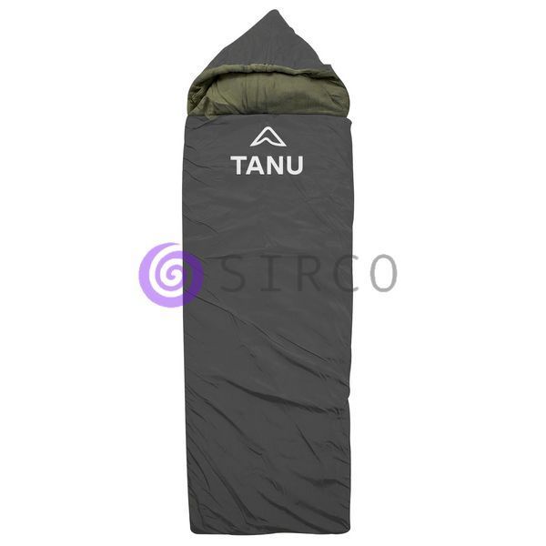 Теплий синтепоновий спальний мішок з синтепоном та подушкою TANU -30С&deg;, 350 г/м2, розмір 220*90 см Чорний (BR) 02k08p029v2 фото