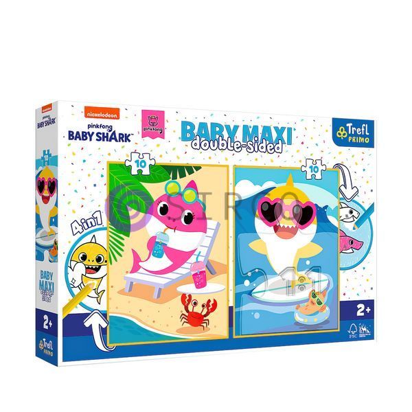 Пазли + розмальовка - (10 + 10 елм. BABY MAXI) - "Відпочинок" / Маленька акула/43005/SB 03k19p432 фото