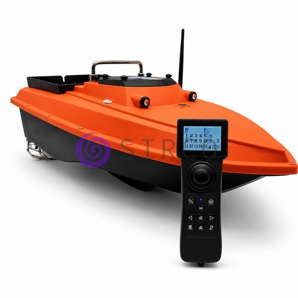 Прикормочний кораблик D80 з GPS 99 точок 1 бункер 3 кг швидкість до 30 км/год 60000 мАч, Помаранчевий (SF) 02k04p602v3 фото