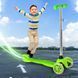 Детский трехколесный самокат со светящимися PU колесами и складным рулем Scooter Салатовый905 Зеленый (ARSH) 13k01p007v4 фото 1
