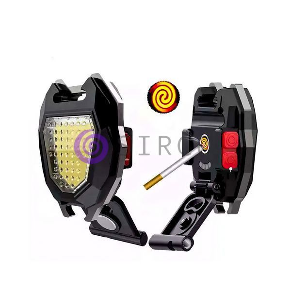 Ліхтарик-запальничка акумуляторний W5154 LED з Type-C 7 режимів/прикурювач/магніт 01k09p140 фото