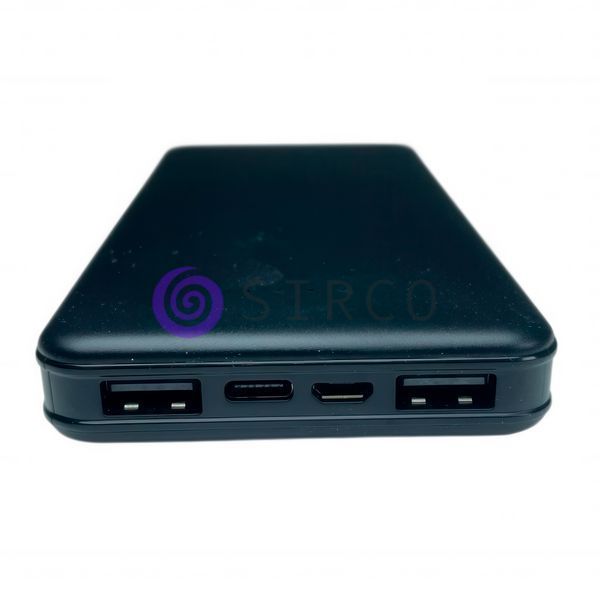 Портативний зарядний пристрій-повербанк micro-usb, type-c, usb-a УМБ Power Bank 10000 mAh Чорний 11k12p303v4 фото