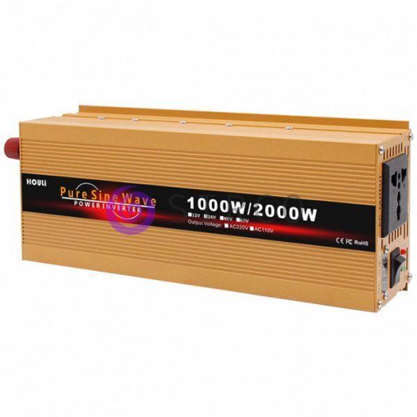 Универсальный преобразователь напряжения 12V/220V HOULI 1000/2000Вт 12-220V Чистый синус /Автомобильный инвертор 11k12p306 фото