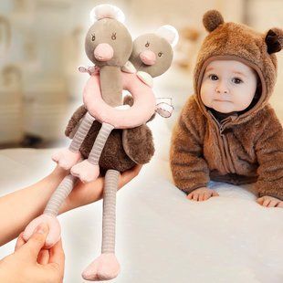 Детская мягкая игрушка-погремушка для детей BabyOno "Страусята" (1446) (SB) 03k17p378 фото