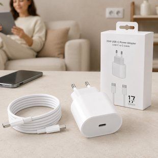 Зарядний пристрій USB Type-C 35W з кабелем Type-C, швидка зарядка для смартфона та планшета, 26X-199 (509/5086) 11k06p500 фото